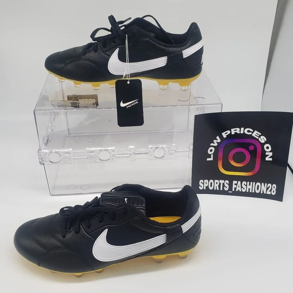 Nike Premier III FG Soccer Cleats Black White-Amarillo AT5889-005 Men’s Size 7Y